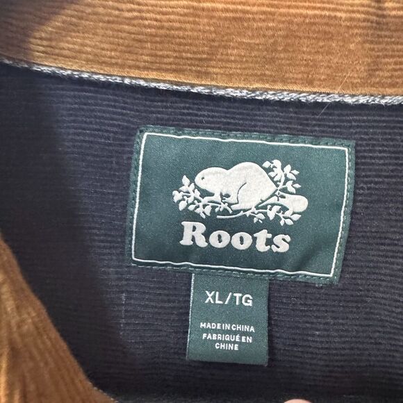 Roots brown cord xl button up mens shirt - Picture 3 of 5